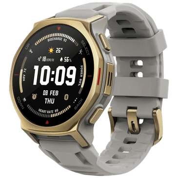 Amazfit T-Rex 3 Pro 44mm Dourado (Correia De Silicone Cinzenta)
