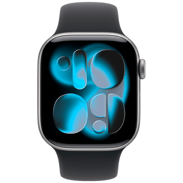 Apple Watch Series 11 42mm Cinzento (Bracelete De Borracha Preta M/L)