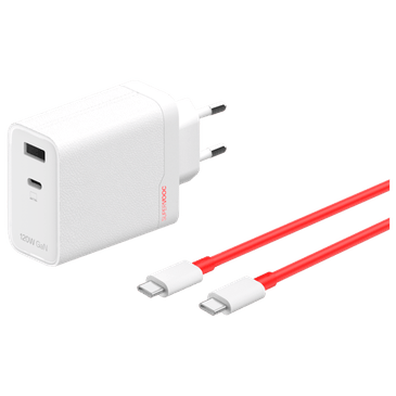 OnePlus SuperVOOC USB-C + USB-A Carregador Rápido 120W Branco