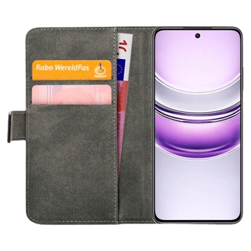 Mobilize Pu-Couro Book Capa Preto Realme 14x 5G