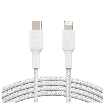 Belkin Boost Charge Lightning - USB-C Cabo Braided 1 Metro Branco
