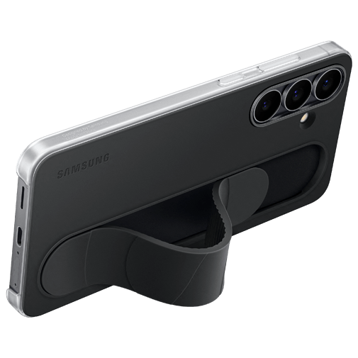 Samsung Standing Grip Silicone Back Cover Preto Samsung Galaxy S25 FE