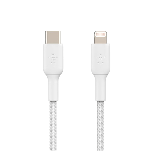 Belkin Boost Charge Lightning - USB-C Cabo Braided 1 Metro Branco
