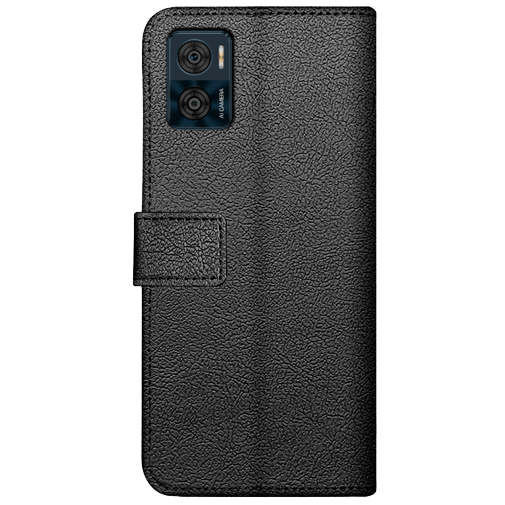Just in Case Pu-Couro Book Capa Preto Motorola Moto E22 / E22i