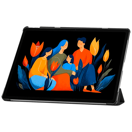 Just in Case Smart Tri-Fold Book Capa Preto Lenovo Idea Tab Plus