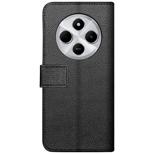 Just in Case Pu-Couro Book Capa Preto Xiaomi Redmi 14C