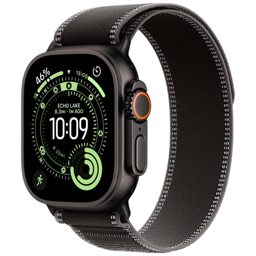 Apple Watch Ultra 3 49mm Preto (Bracelete Em Tecido Preto M/L)