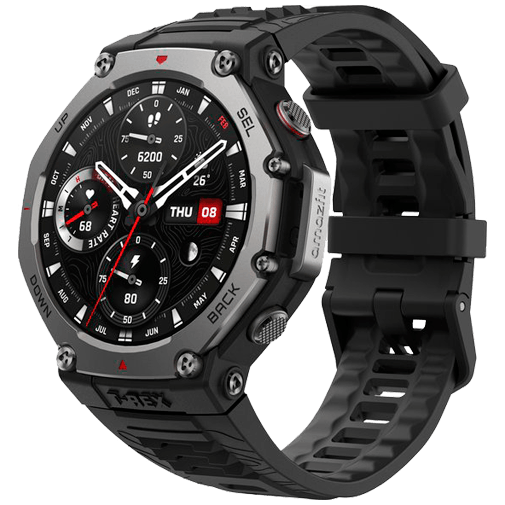 Amazfit T-Rex 3 Cinzento (Correia De Silicone Preta)