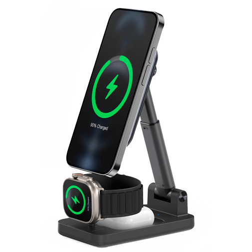 Mobilize 3-In-1 Sem Fios Magnético Carregador 15W Preto