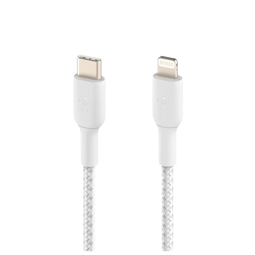 Belkin Boost Charge Lightning - USB-C Cabo Braided 1 Metro Branco