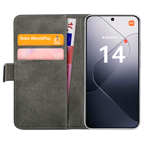Mobilize Pu-Couro Book Capa Preto Xiaomi 14