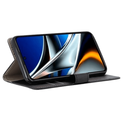 Just in Case Book Case Couro-PU Preto Poco X4 Pro