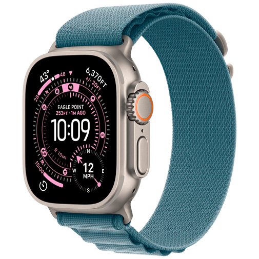 Apple Watch Ultra 3 49mm Titanium (Bracelete De Nylon Azul L)