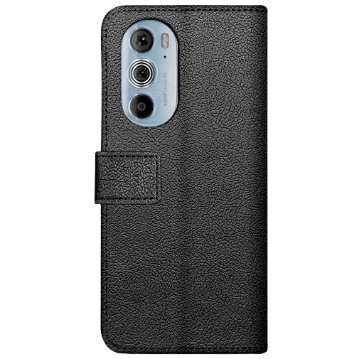Just in Case Book Case Couro-PU Preto Motorola Edge 30 Pro