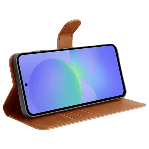 Just in Case PU-Couro Book Capa Castanho Samsung Galaxy A37 5G