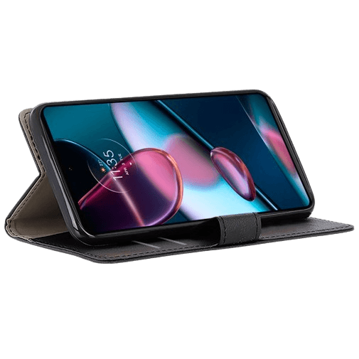 Just in Case Book Case Couro-PU Preto Motorola Edge 30 Pro