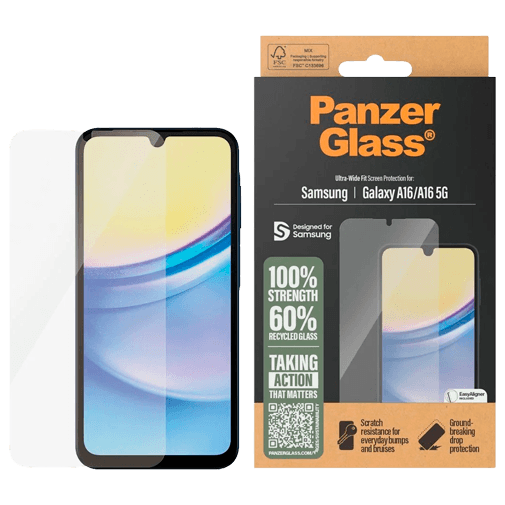 PanzerGlass Vidro Temperado Edge To Edge Protetor De Ecrã Samsung Galaxy A16/A16 5G