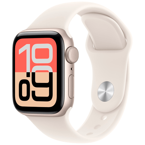Apple Watch SE 3 40mm Dourado (Bracelete De Borracha Bege M/L)