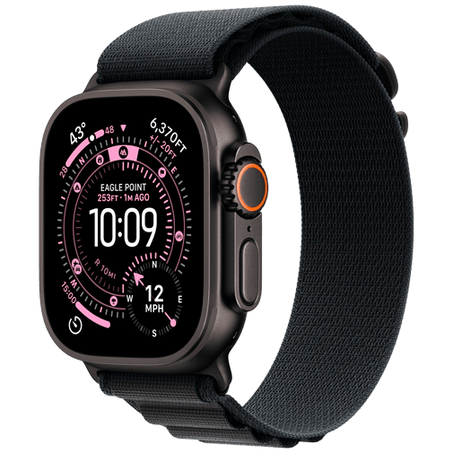Apple Watch Ultra 3 49mm Preto (Bracelete De Nylon Preta S)