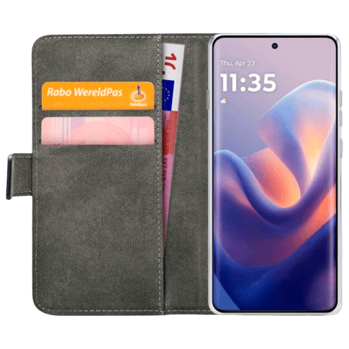 Mobilize PU-Couro Book Capa Preto Motorola Edge 60 Pro
