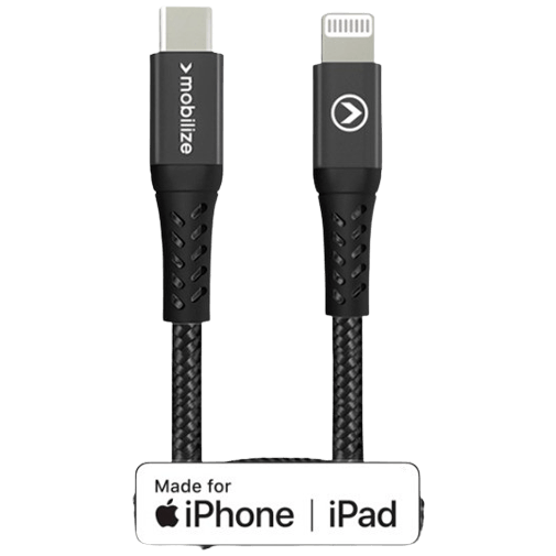 Mobilize USB-C - Lightning Nylon Cabo 1 Metro Preto