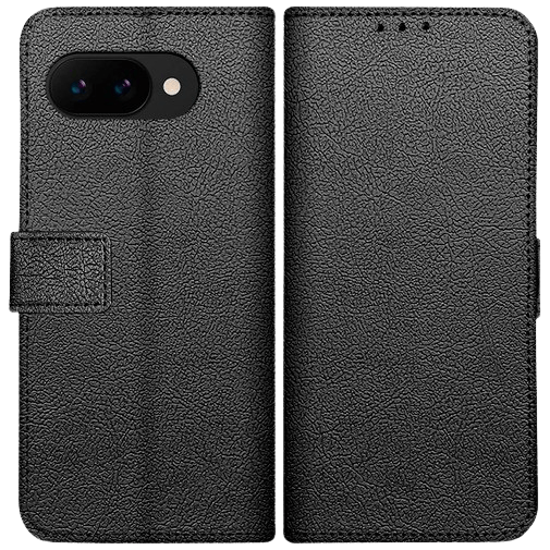 Just in Case Pu-Couro Book Capa Preto Google Pixel 9a