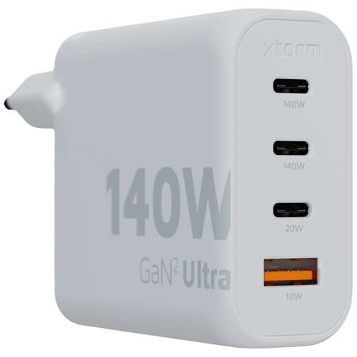 Xtorm Gan2 Ultra USB 3-USB-C Carregador Rápido 140W Branco