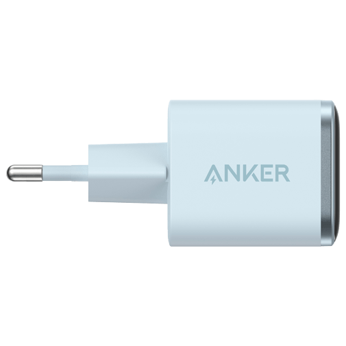 Anker Nano USB-C Carregador Rápido 45W com Display Azul Claro