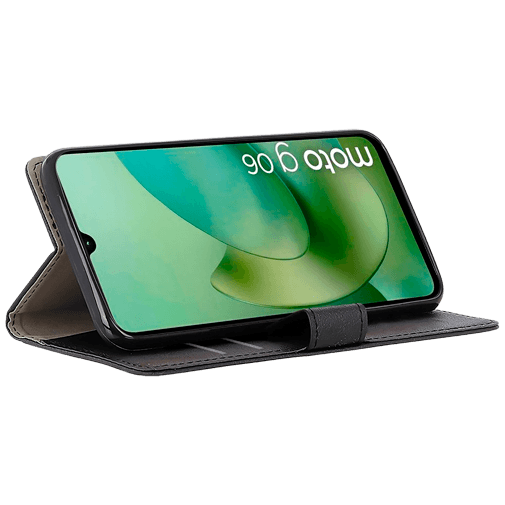 Just in Case PU-Couro Book Capa Preto Motorola Moto G06/G06 Power