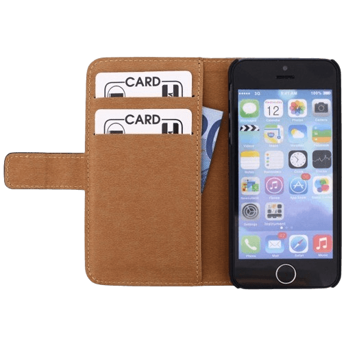 Mobilize Slim Wallet Book Case Apple iPhone 5/5S/SE Preto