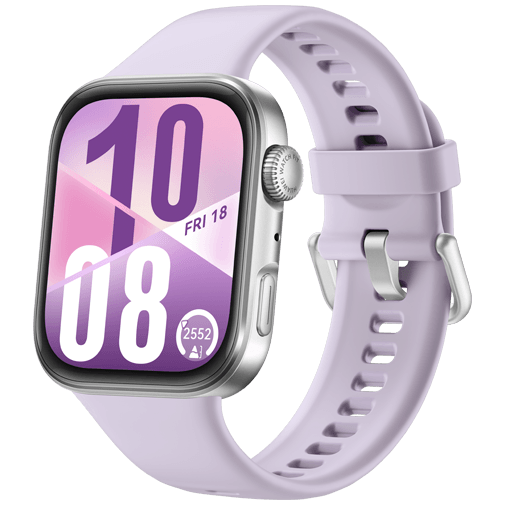 Huawei Watch Fit 4 Prata (Paarse Bracelete De Borracha)