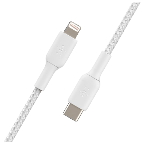Belkin Boost Charge Lightning – USB-C Cabo Braided 2 Metros Branco