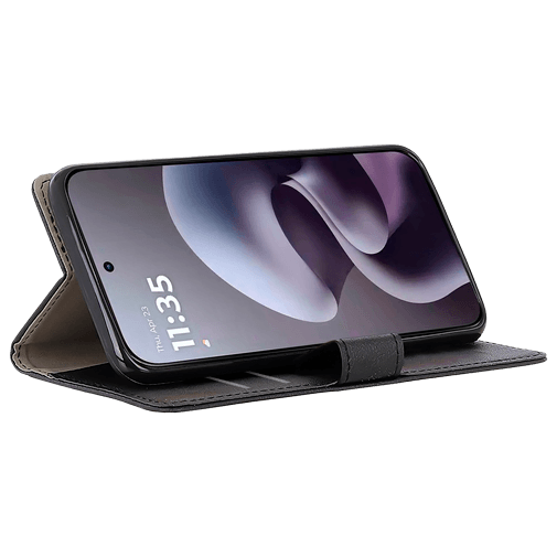Just in Case PU-Couro Book Capa Preto Motorola Moto G67/G77/G87