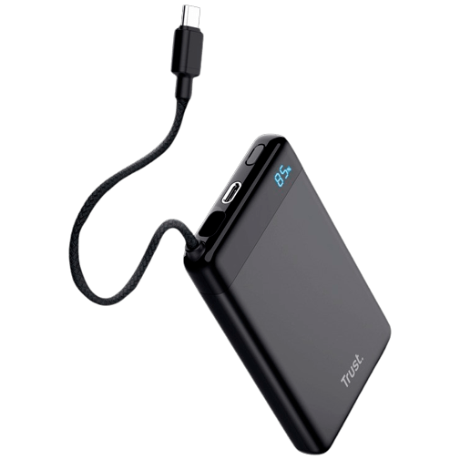 Trust Fiera Carregador Rápido Power Bank 10.000mAh Preto