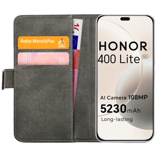 Mobilize PU-Couro Book Capa Preto Honor 400 Lite