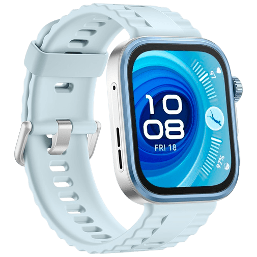 Huawei Watch Fit 4 Pro Prata (Bracelete De Borracha Azul)
