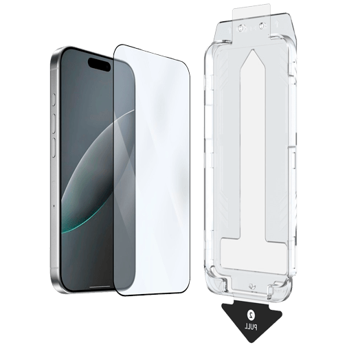 Just in Case Protector De Ecrã Transparente De Vidro Temperado com Estrutura De Montagem Apple iPhone 16 Pro/17/17 Pro